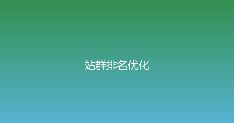 站群排名优化 封面图